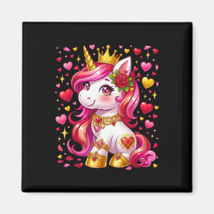 Aimant Cœur de licorne mignon Saint-Valentin Filles Enfan