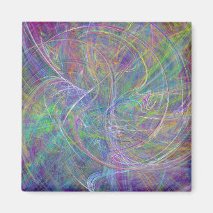 Aimant Coeur de lumière - remous de flammes et d'indigo