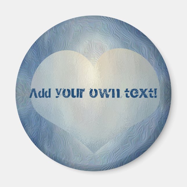 Aimant Coeur de lune bleue (Devant)