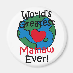 Aimant Cœur de Mamaw le plus Grand au Monde