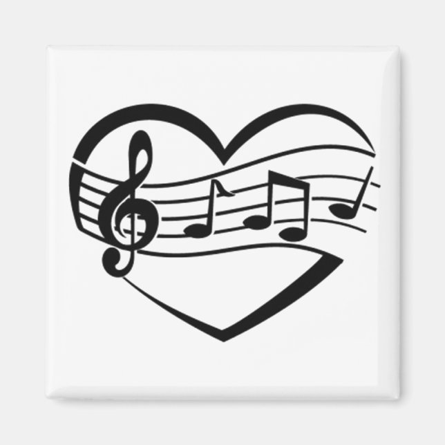Aimant Coeur de musique (Devant)