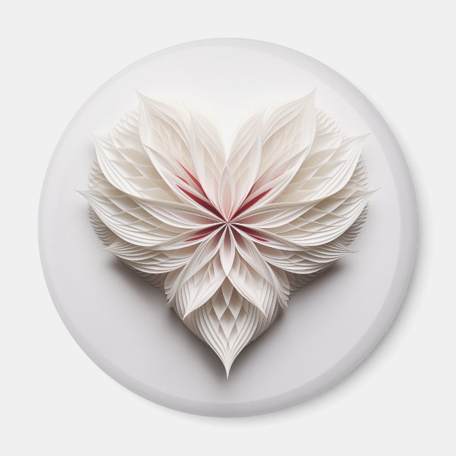 Aimant Coeur de plumes inhabituel (Devant)