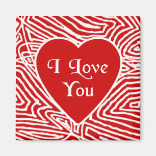 Aimant Coeur de Scribbleprint je t'aime