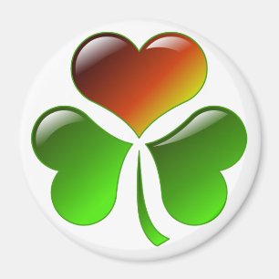 Aimant Coeur de shamrock