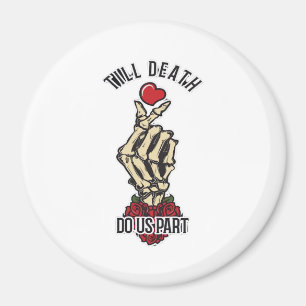 Aimant Cœur de squelette jusqu'à ce que la mort nous sépa