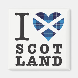 Aimant Coeur de tartan - amour Ecosse