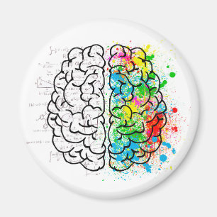 Aimant coeur d'idée de psychologie de l'esprit cérébra