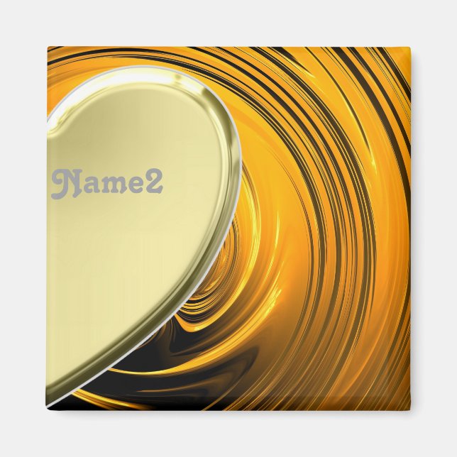 Aimant Coeur d'or mi-Lover2 (Devant)