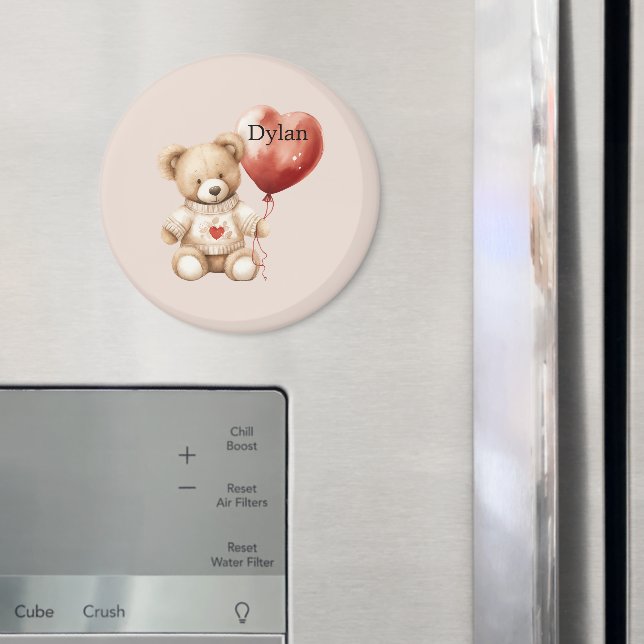 Aimant Coeur d'ours doux et en peluche (In situ (réfrigérateur))