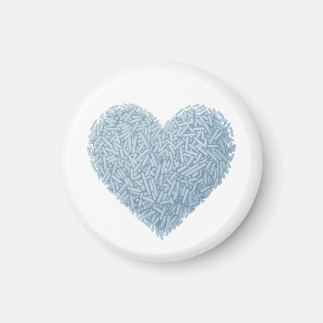 Aimant Coeur doux | Saupoudrer bébé (Devant)