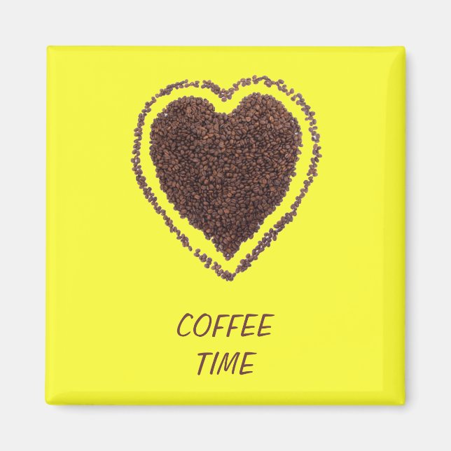 Aimant coeur du café (Devant)