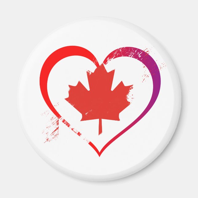 Aimant Coeur du Canada (Devant)