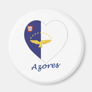 Aimant Coeur du drapeau des Açores