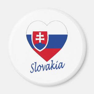 Aimant Coeur du drapeau slovaque