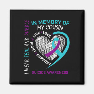 Aimant Coeur En Mémoire De Mon Cousin Sensibilisation Au