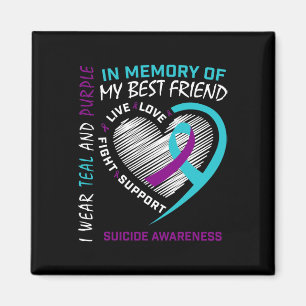 Aimant Coeur En Mémoire Du Meilleur Ami Sensibilisation A