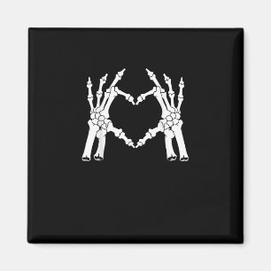 Aimant Coeur - Halloween Squelette main