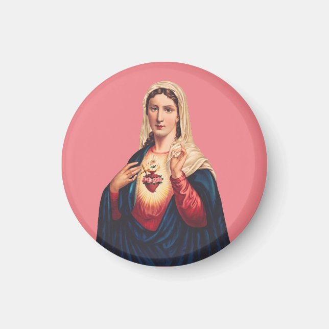 Aimant Cœur immaculé de la Vierge Marie (Devant)