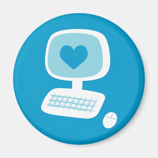 Aimant Coeur informatique (Devant)