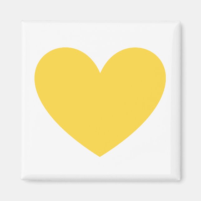Aimant Coeur jaune (Devant)