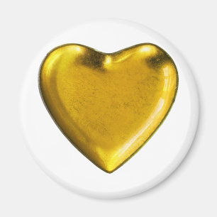 Aimant Coeur jaune