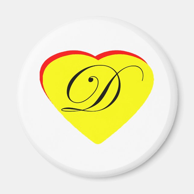 Aimant Coeur Jaune Rouge D Faire-part de mariage Le MUSÉE (Devant)