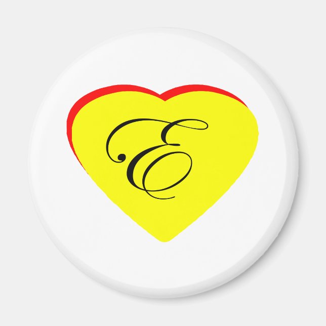 Aimant Coeur Jaune Rouge E Faire-part de mariage Le MUSÉE (Devant)
