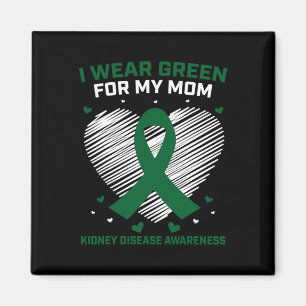 Aimant Coeur Je Porte Vert Pour Ma Mère Maladie Du Rein C