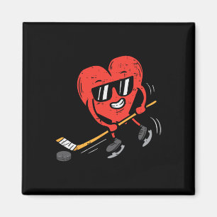 Aimant Coeur Jeu de hockey sur glace Valentines Jour Amou