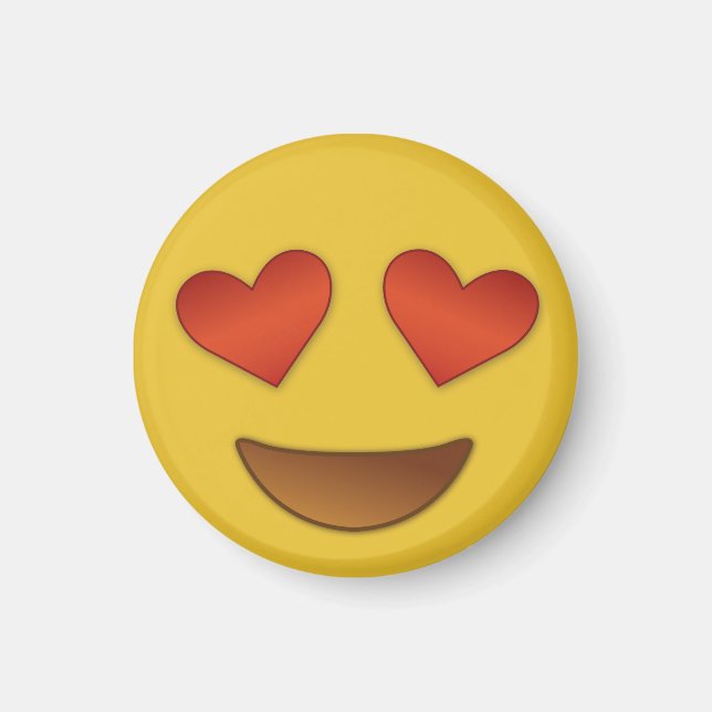 Aimant Coeur mignon et minuscule pour les yeux émoji (Devant)