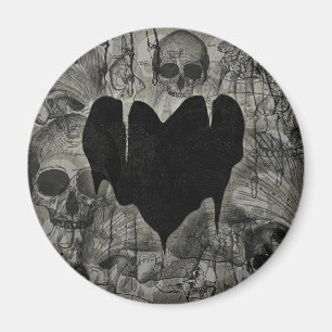 Aimant Coeur morne Valentine gothique