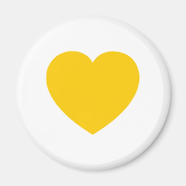 Aimant Coeur or jaune (Devant)