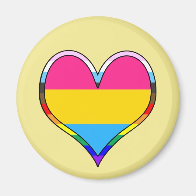Aimant Coeur Pan Pride (Devant)