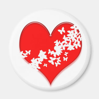 Aimant Coeur papillon