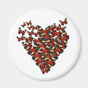 Aimant Coeur papillon
