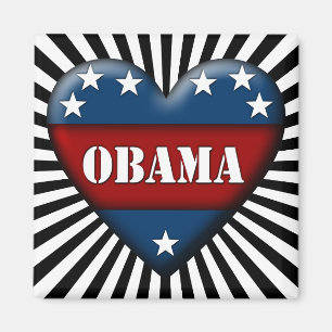 Aimant coeur patriotique d'obama