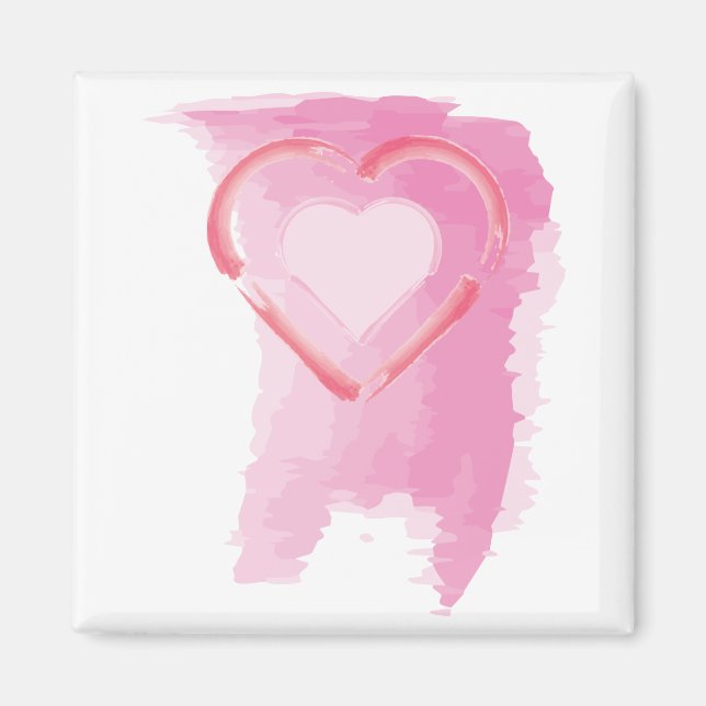 Aimant Coeur peint (Devant)