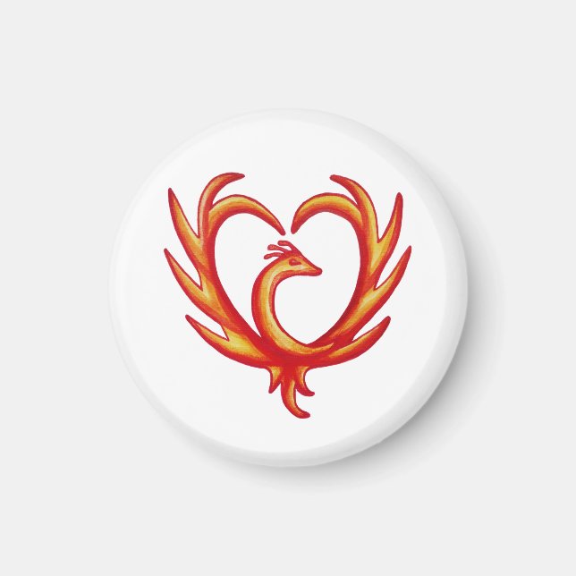 Aimant Coeur Phoenix (Devant)