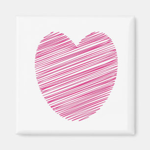 Aimant Coeur rose de griffes
