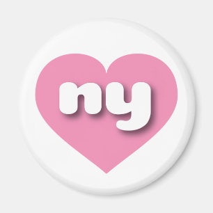 Aimant Coeur rose de New York - J'aime