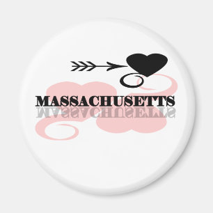 Aimant Coeur rose le Massachusetts