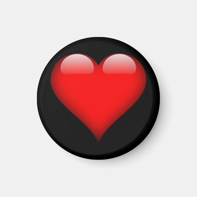 Aimant Cœur Rouge Mariage Amour Tendance (Devant)