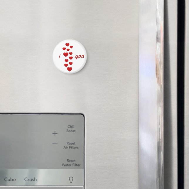 Aimant coeur rouge valentin Je t'aime (In situ (réfrigérateur))