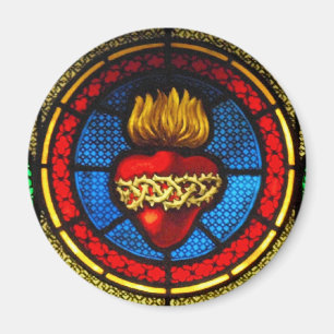 Aimant Coeur sacré (aimant en verre souillé de J&M)