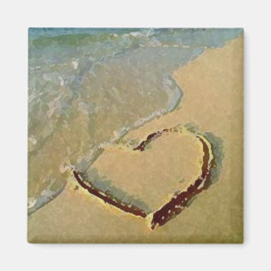 Aimant Coeur salé dans l'aimant de sable