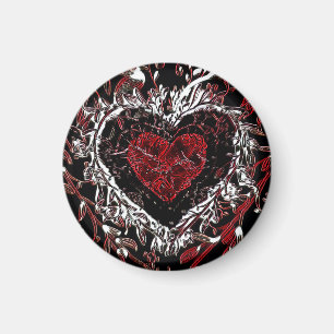 Aimant Coeur sauvage foncé