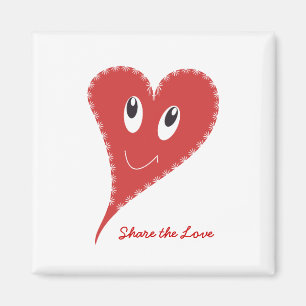 Aimant Cœur Sourire Saint-Valentin