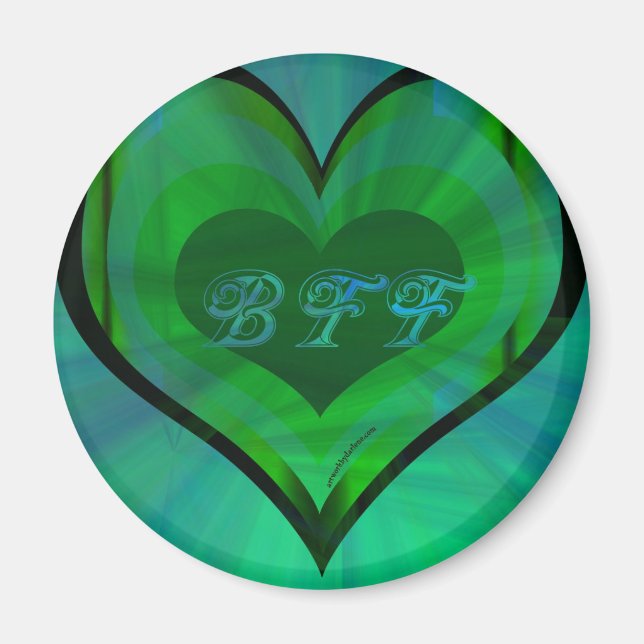 Aimant coeur vert (Devant)