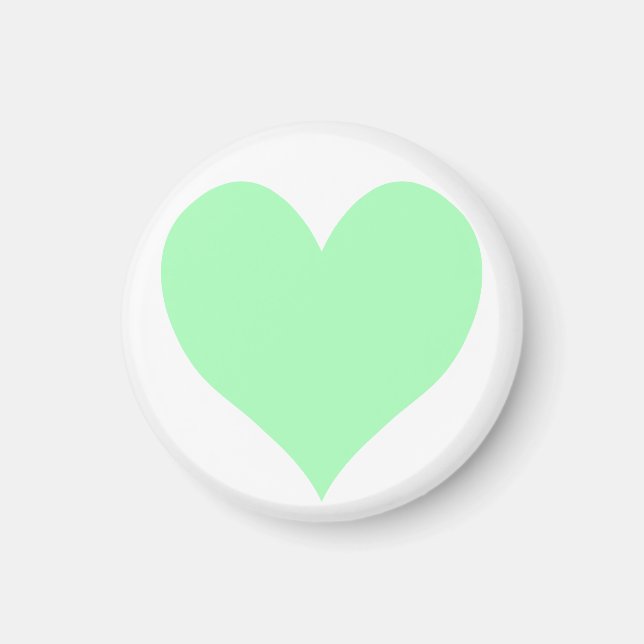 Aimant Coeur vert Mint (Devant)