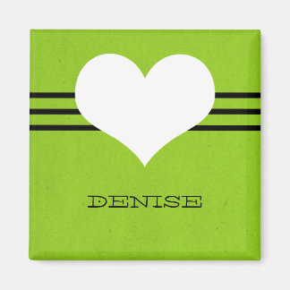 Aimant Coeur Vert Moderne